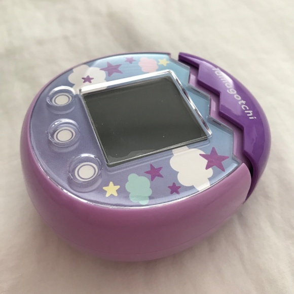 Tamagotchi Pix Camera Purple Sky Blue White Clouds Stars With Screen Protector - Picture 5 of 11